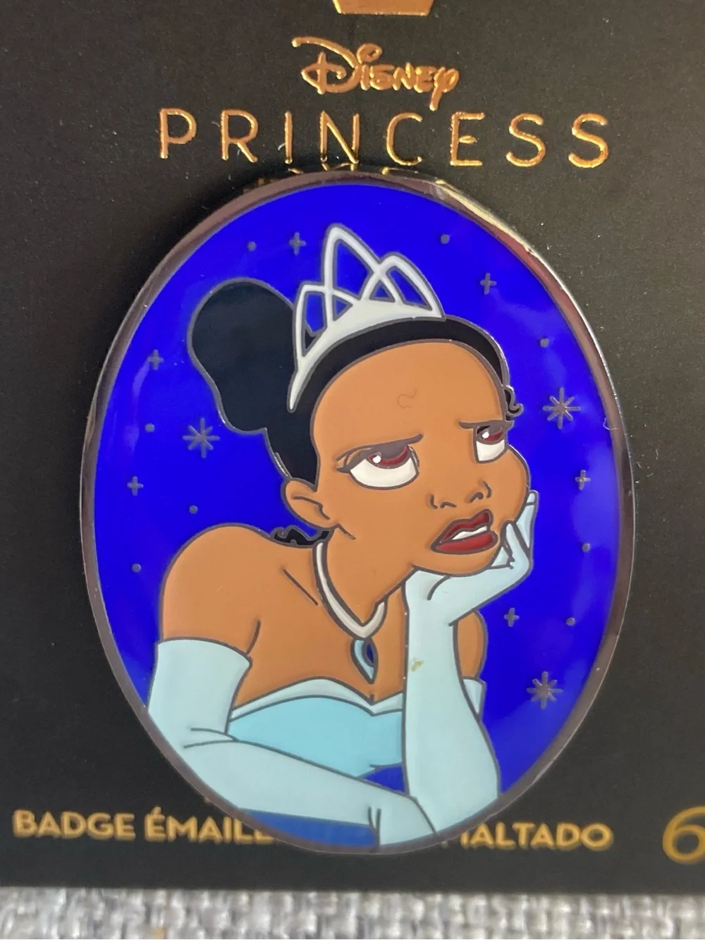 Disney Princess Tiana Dressed Up Enamel Pin
